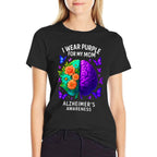 I Wear Purple For My Mom Alzheimers Awareness Mother  Affordable Price T-Shirt
