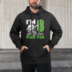 I'm 8 Let's Par 8th Years Old Golf Party Birthday Kids Kangaroo Pocket Hoodie