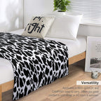 Black & White Cow Print Desinged Items Wrinkle-free Throw Blanket