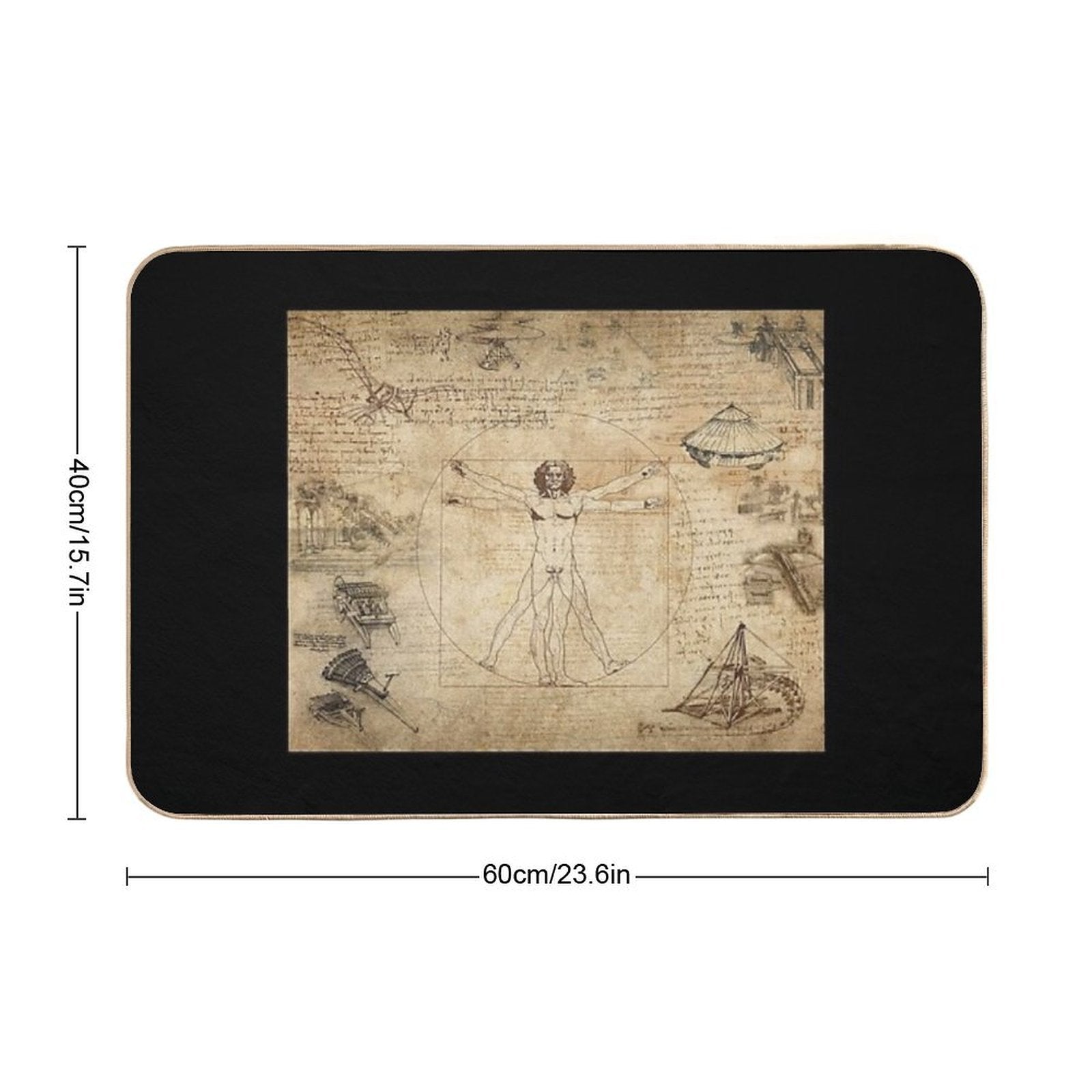 The Complete Leonardo Da Vinci  Fade-Resistant Bath Mat