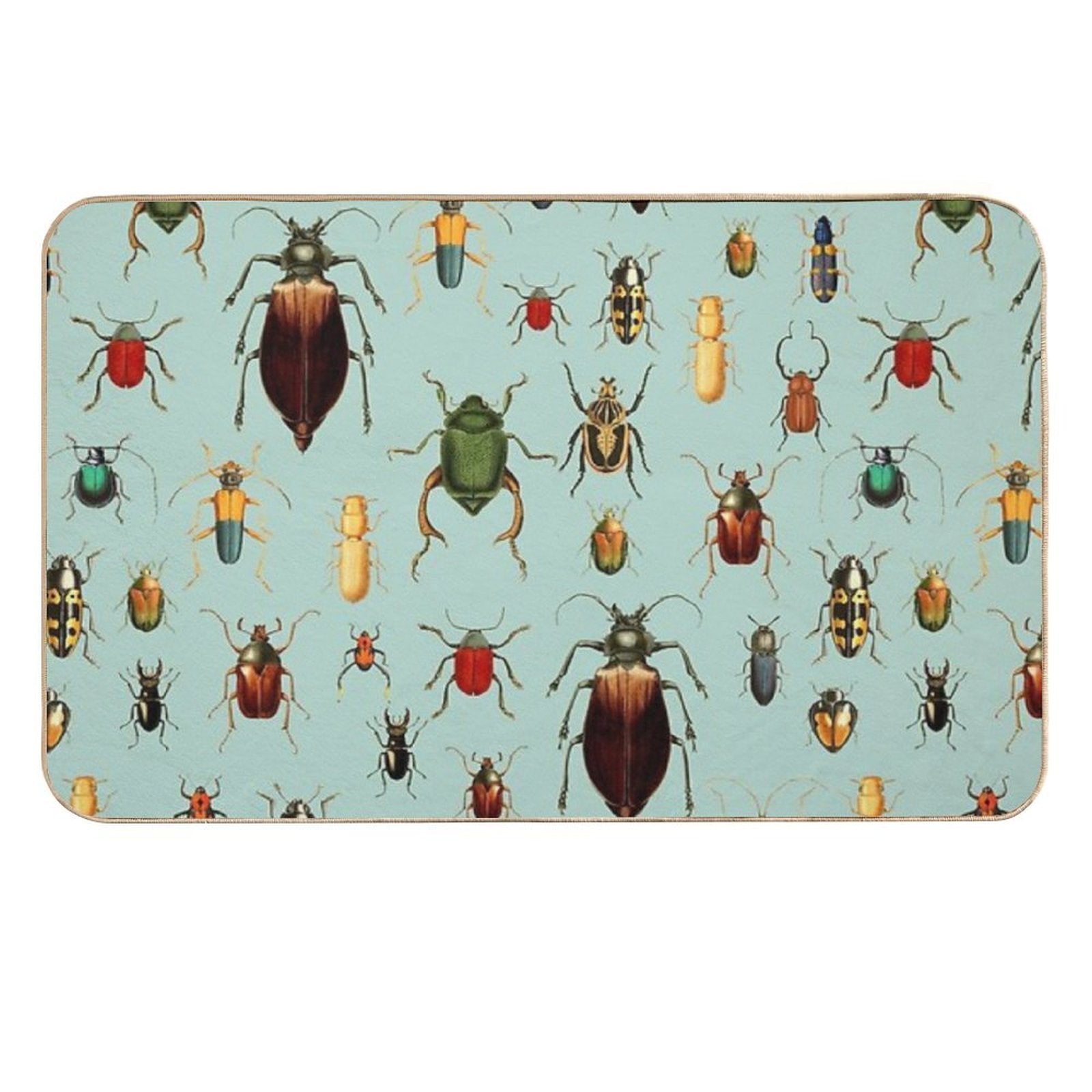 Antique Pattern - Beetles And Bugs  Multi-Purpose Bath Mat