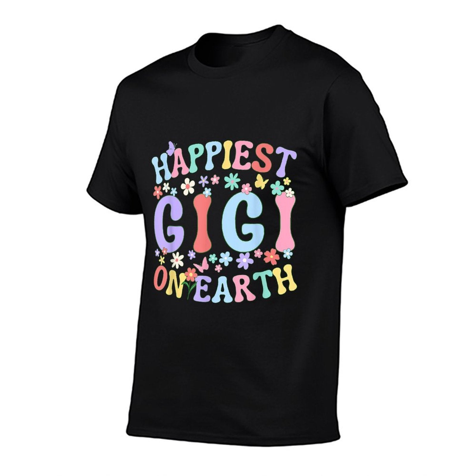 Happiest Gigi On Earth Family Trip Squad Groovy Grandma  Affordable Price T-Shirt