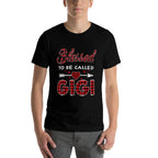 Blessed To Be Called Gigi-Buffalo Plaid Grandma Christmas  Oversized Silhouette T-Shirt