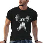 Deadlift Raccoon Gym Weight Training Comfortable T-Shirt
