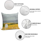 There's A Ghost in The Wheat Field Again... Soft Luxury Feel Throw Pillow