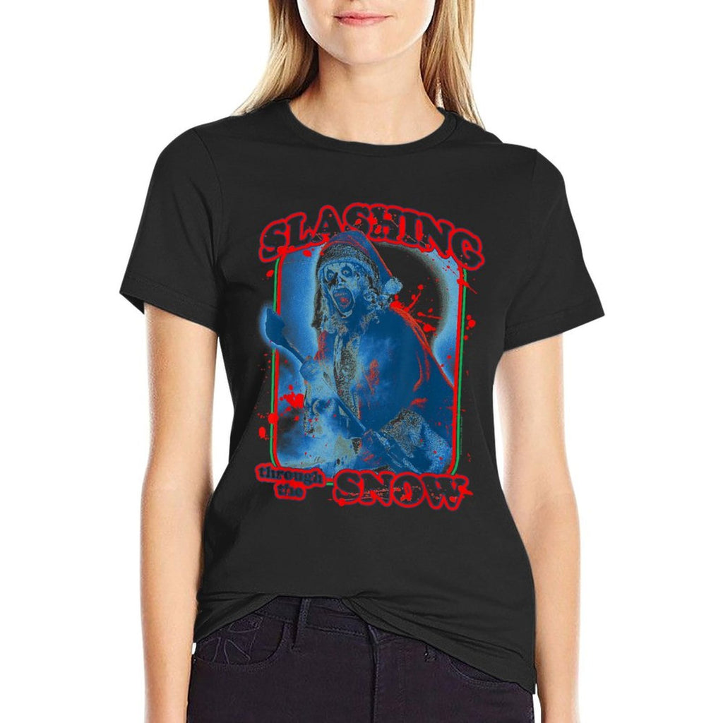 Terrifier Slashing Through The Snow Christmas Horror Movie  Durable T-Shirt