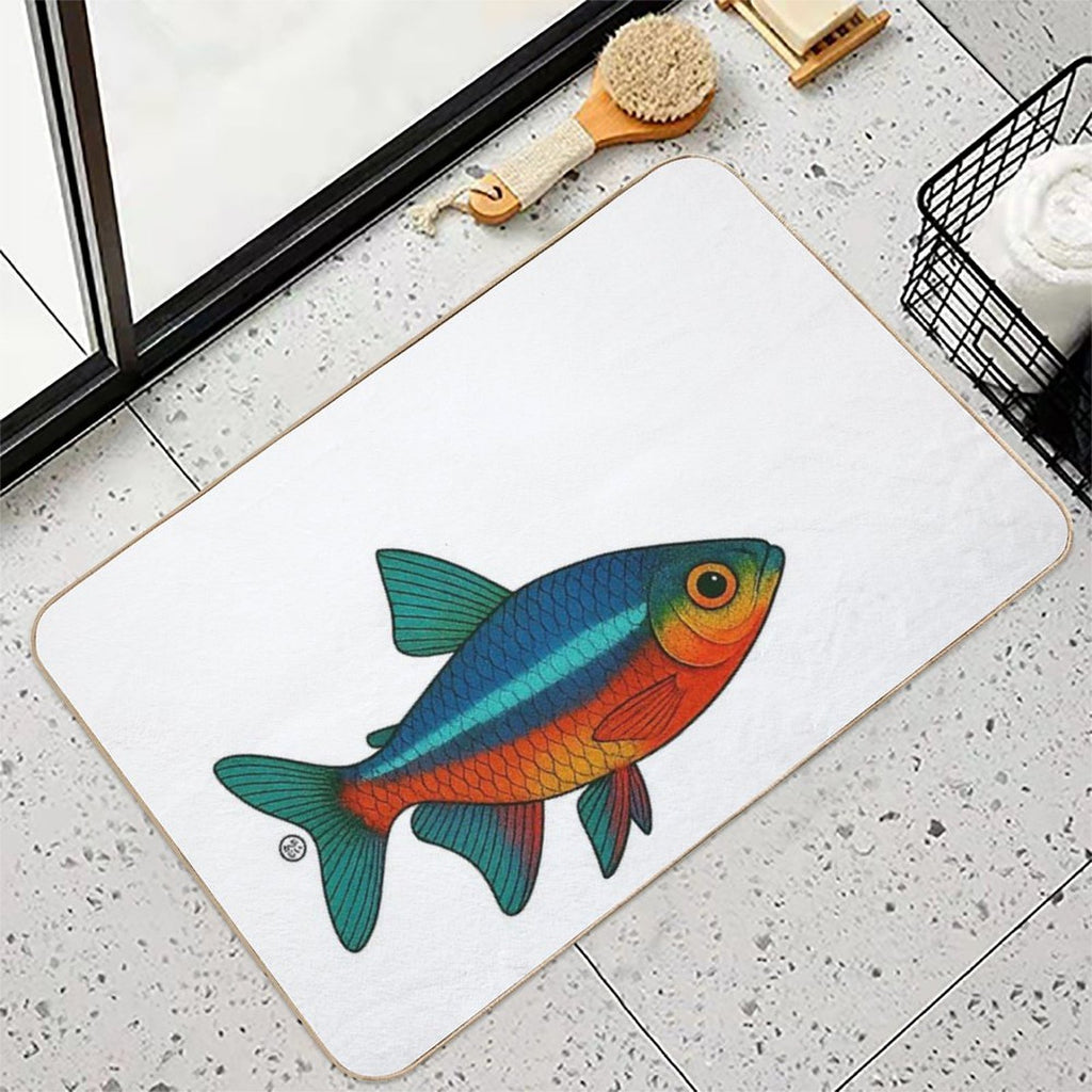 Neon Tetra Fish Japanese Style - Amazon Fish - Cardinal Tetra  Easy To Clean Bath Mat