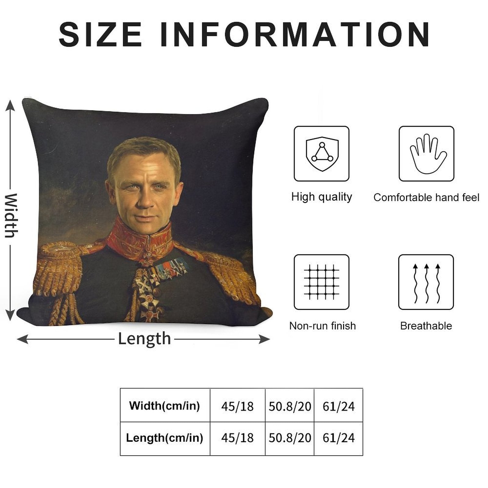 Daniel Craig - Replaceface Soft Durable Construction Throw Pillow