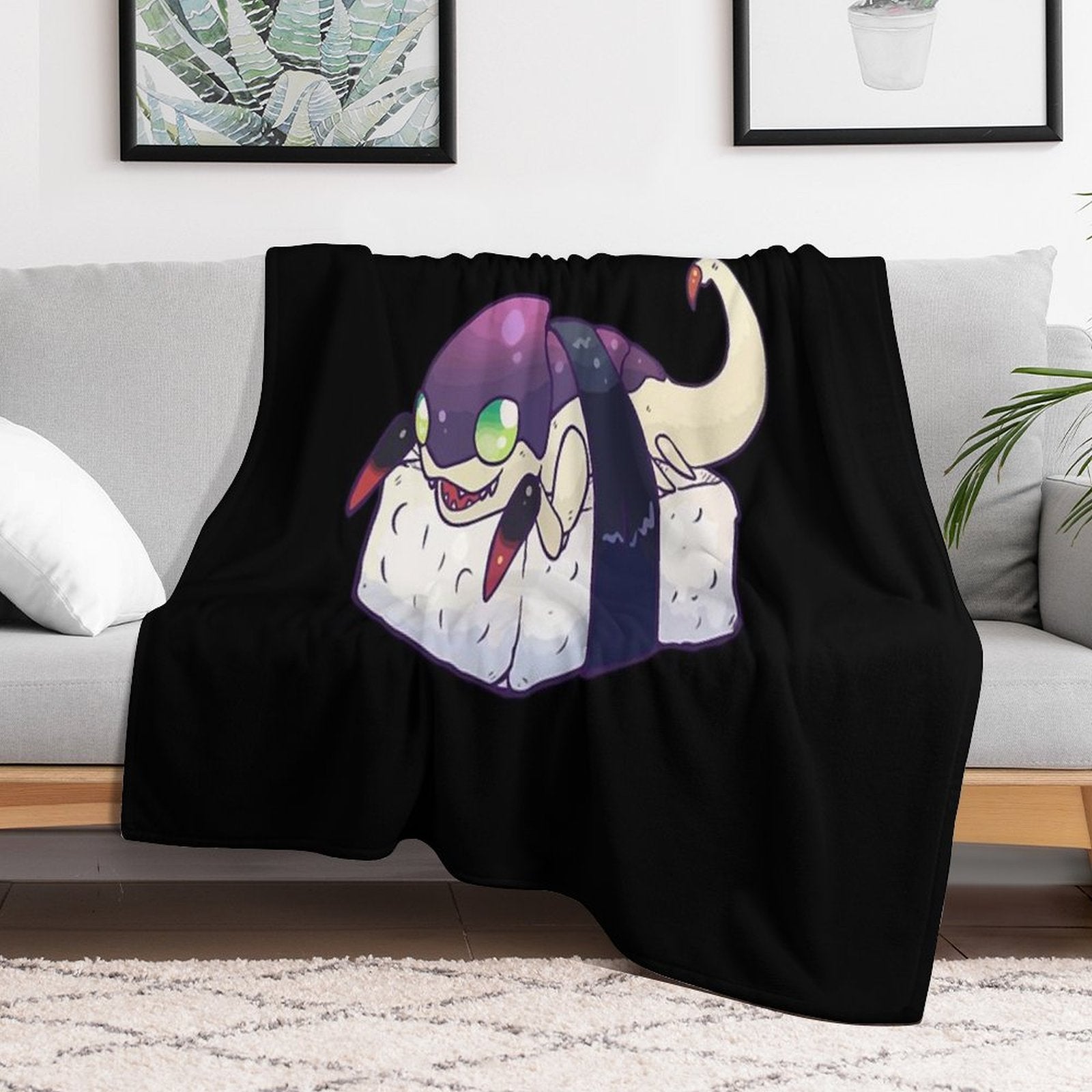 Xenos 'Nid Cute Sushi Print Gift-ready Throw Blanket