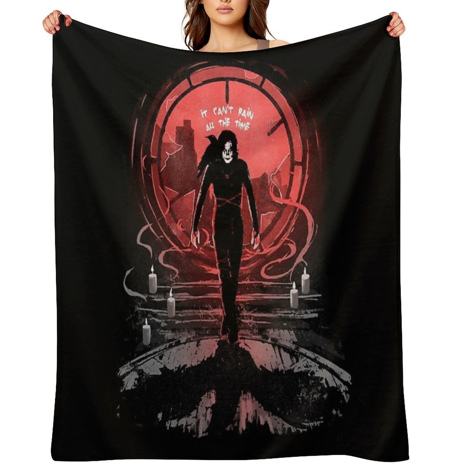 The Crow's Rain Travel-friendly Throw Blanket