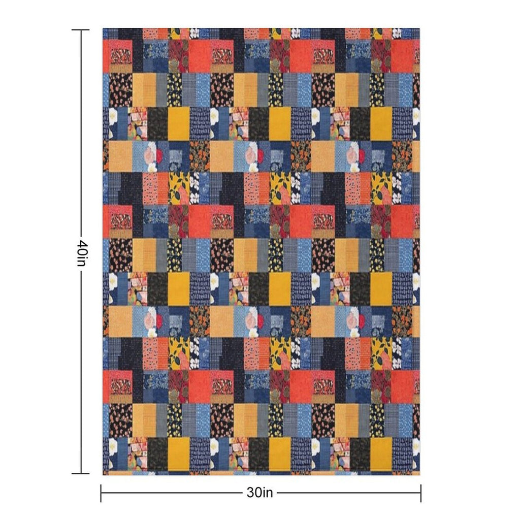 Timeless Korean Patchwork Wrinkle-free Throw Blanket
