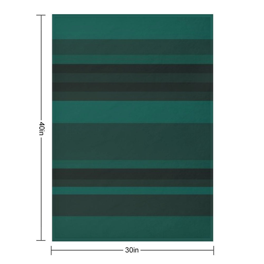 Glorious Green Stripes Lightweight Throw Blanket