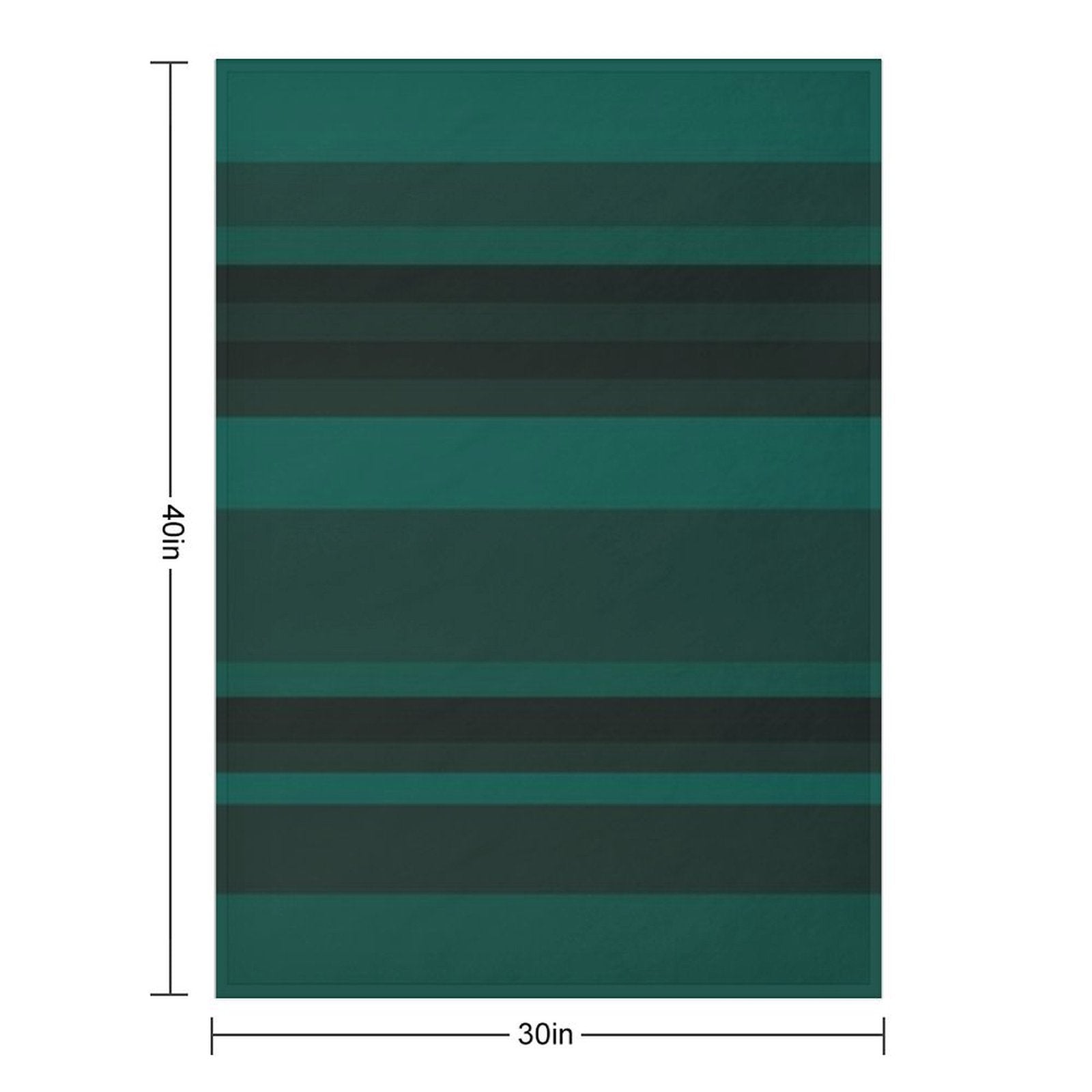 Glorious Green Stripes Lightweight Throw Blanket
