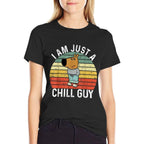 Chill Guy Meme Dog Funny Internet Meme for Men Women Girls Kids  Oversized Silhouette T-Shirt
