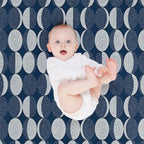 Moon Phases  Repeat Pattern Quick-dry Throw Blanket