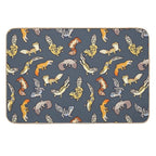 Chub Geckos in Dark Grey  Absorbent Bath Mat