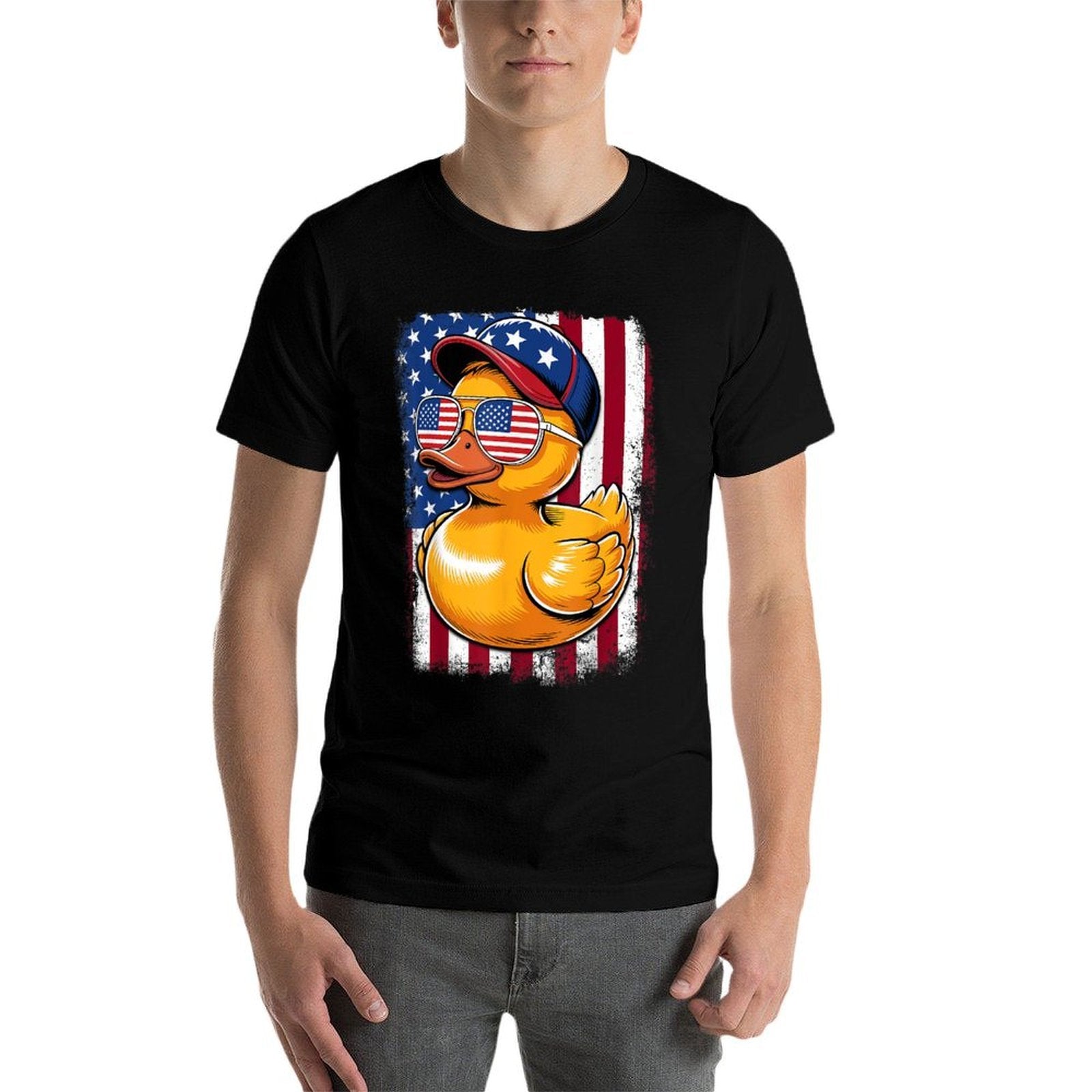 Funny Rubber Duck American 4th of July Patriotic  Classic T-Shirt