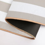 Pastel Pink And White Horizontal Stripe Pattern Pairs 2022 Trending Color - Hue - Shade Pantone Perfectly Pale 13-0003  Multi-Purpose Bath Mat