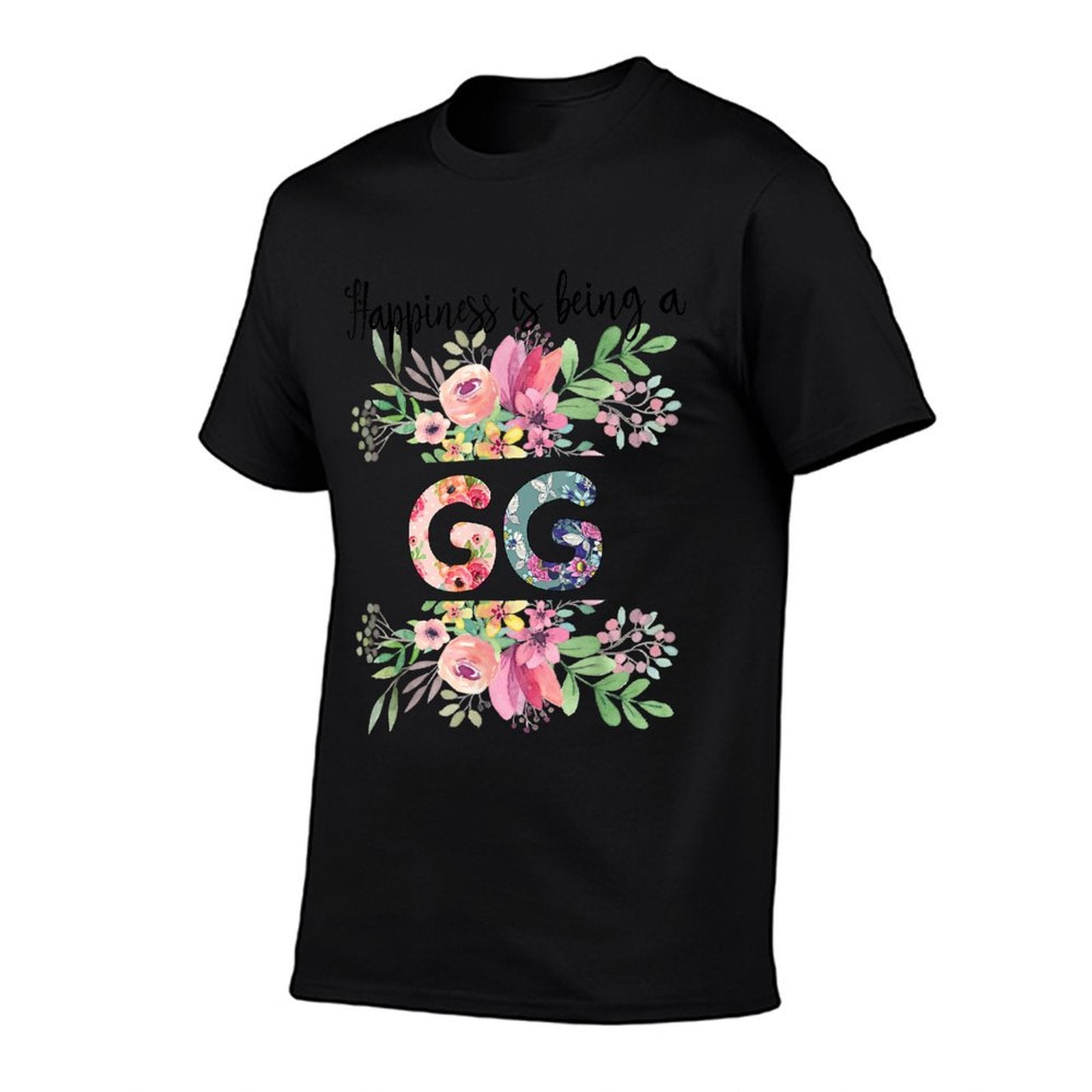 Happiness Is Being A GG Cute Flowers Gifts  Polyester Blend T-Shirt