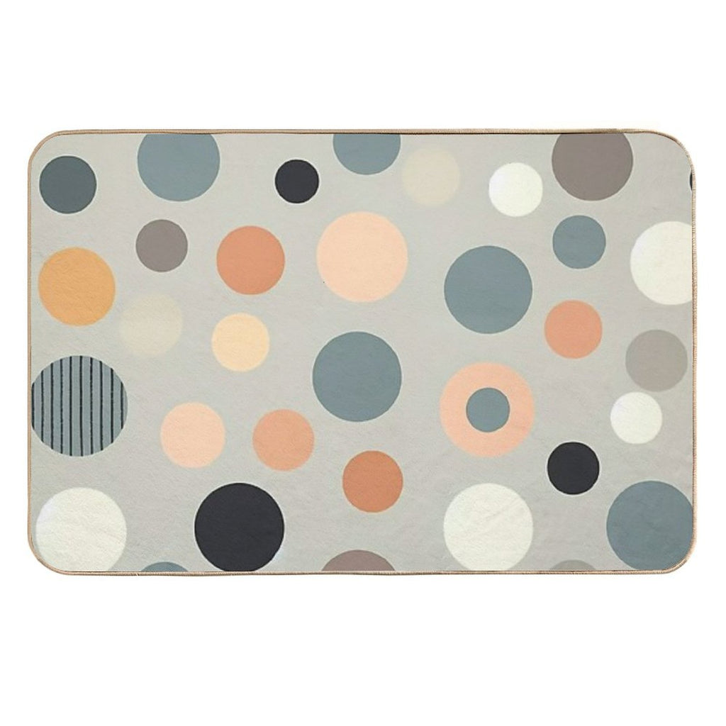 Polkadot Pattern.  Fade-Resistant Bath Mat
