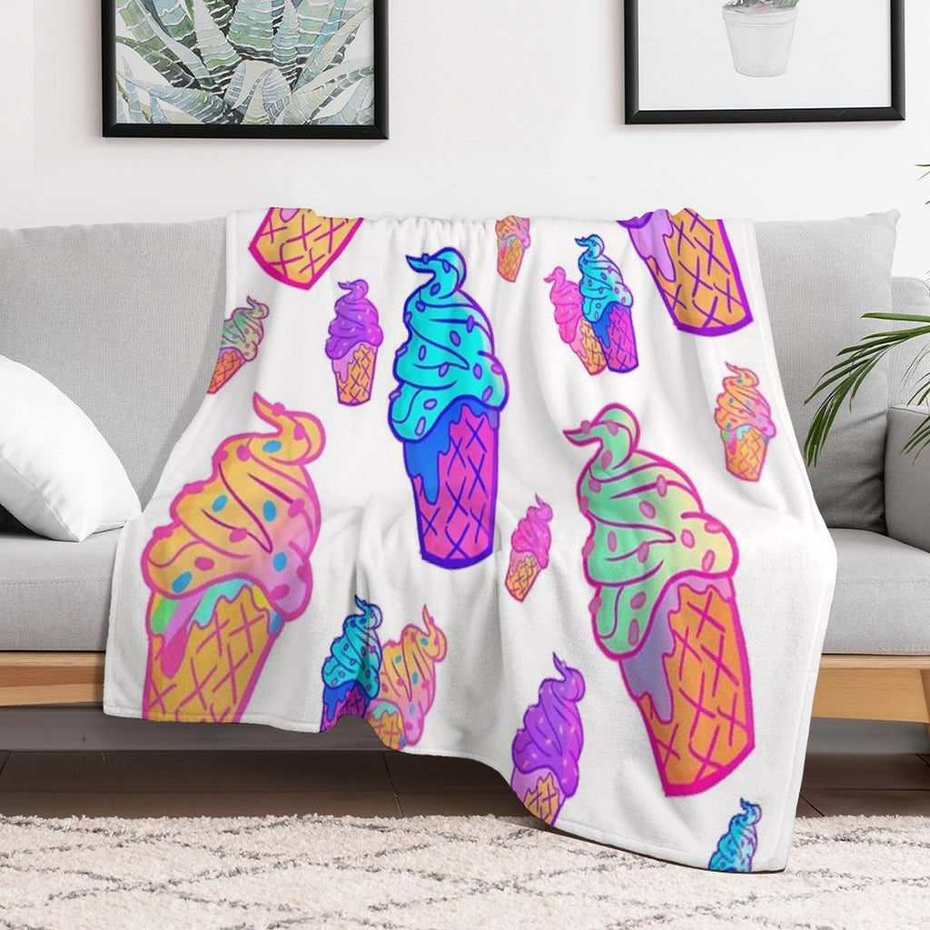 Ice Cream Cone Versatility Throw Blanket