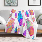 Ice Cream Cone Versatility Throw Blanket