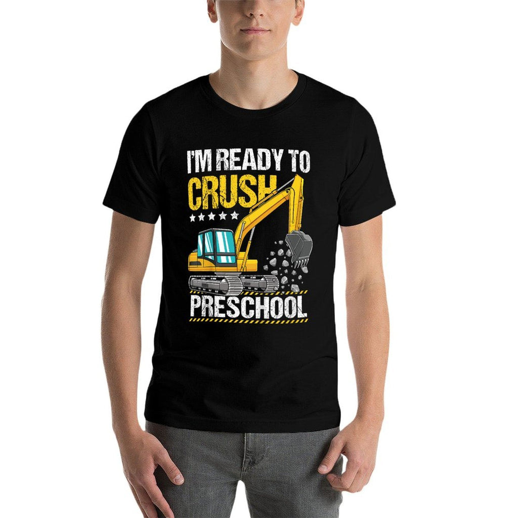Kids Im Ready To Crush Preschool Construction Vehicle Boys  Soft T-Shirt