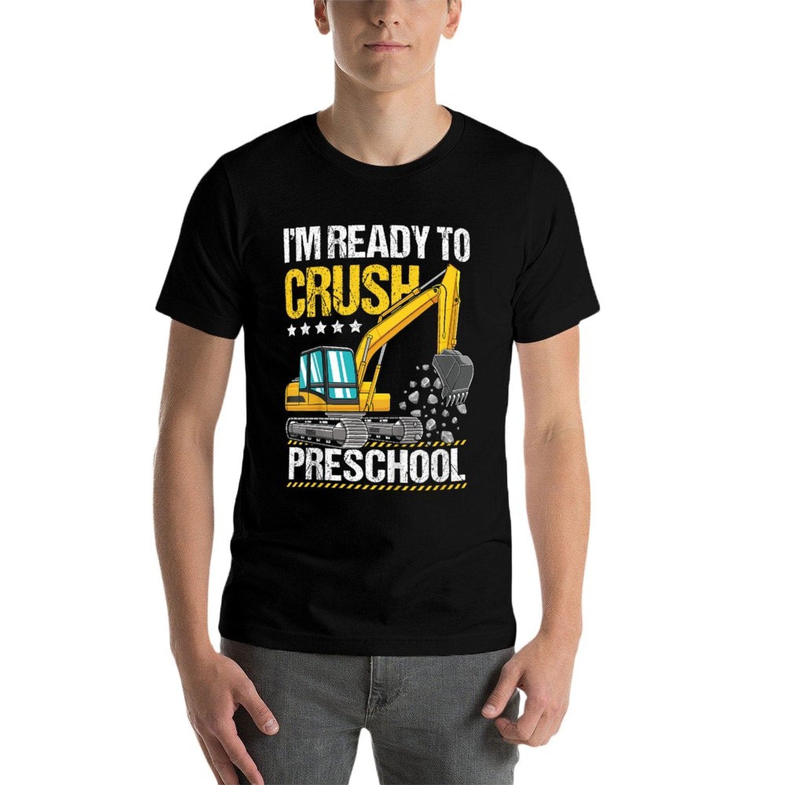 Kids Im Ready To Crush Preschool Construction Vehicle Boys  Soft T-Shirt