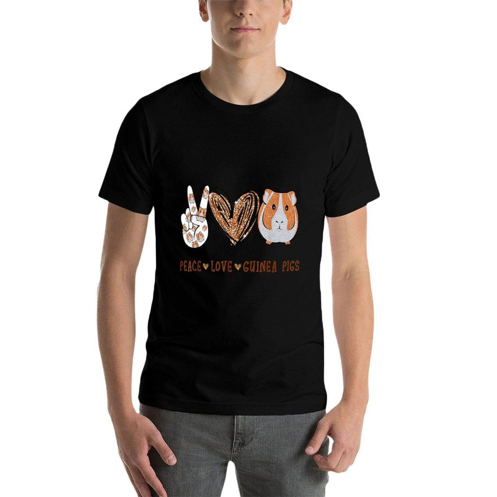 Peace Love Guinea Pigs for Guinea Pigs Lover  High-quality Stitching T-Shirt