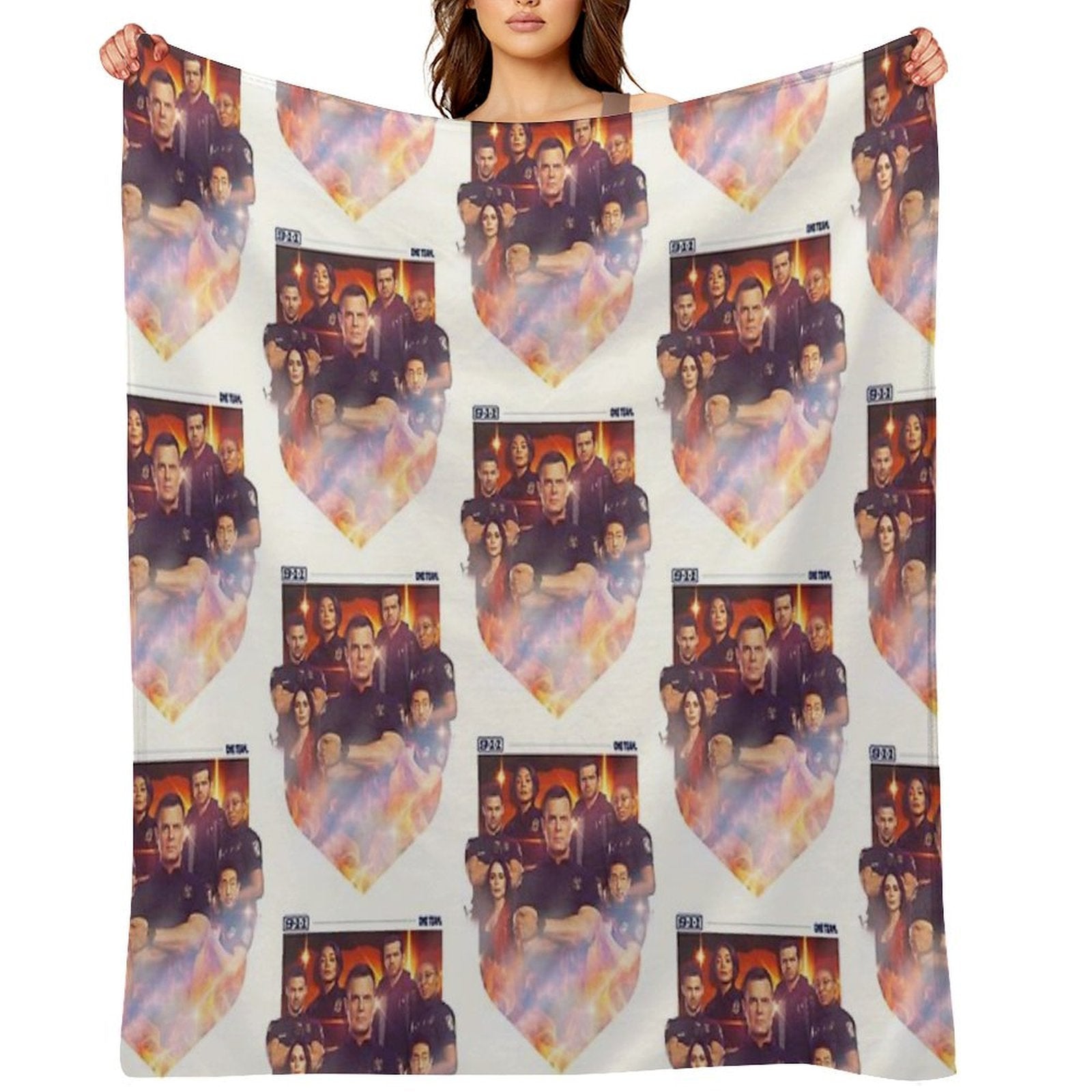 9-1-1  One Team Velvety-soft Throw Blanket