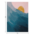 One Wave At A Time - Abstract Art - Inspirational Quote with Ocean, Sea Inspired - Morgan Harper Nichols Premium Throw Blanket