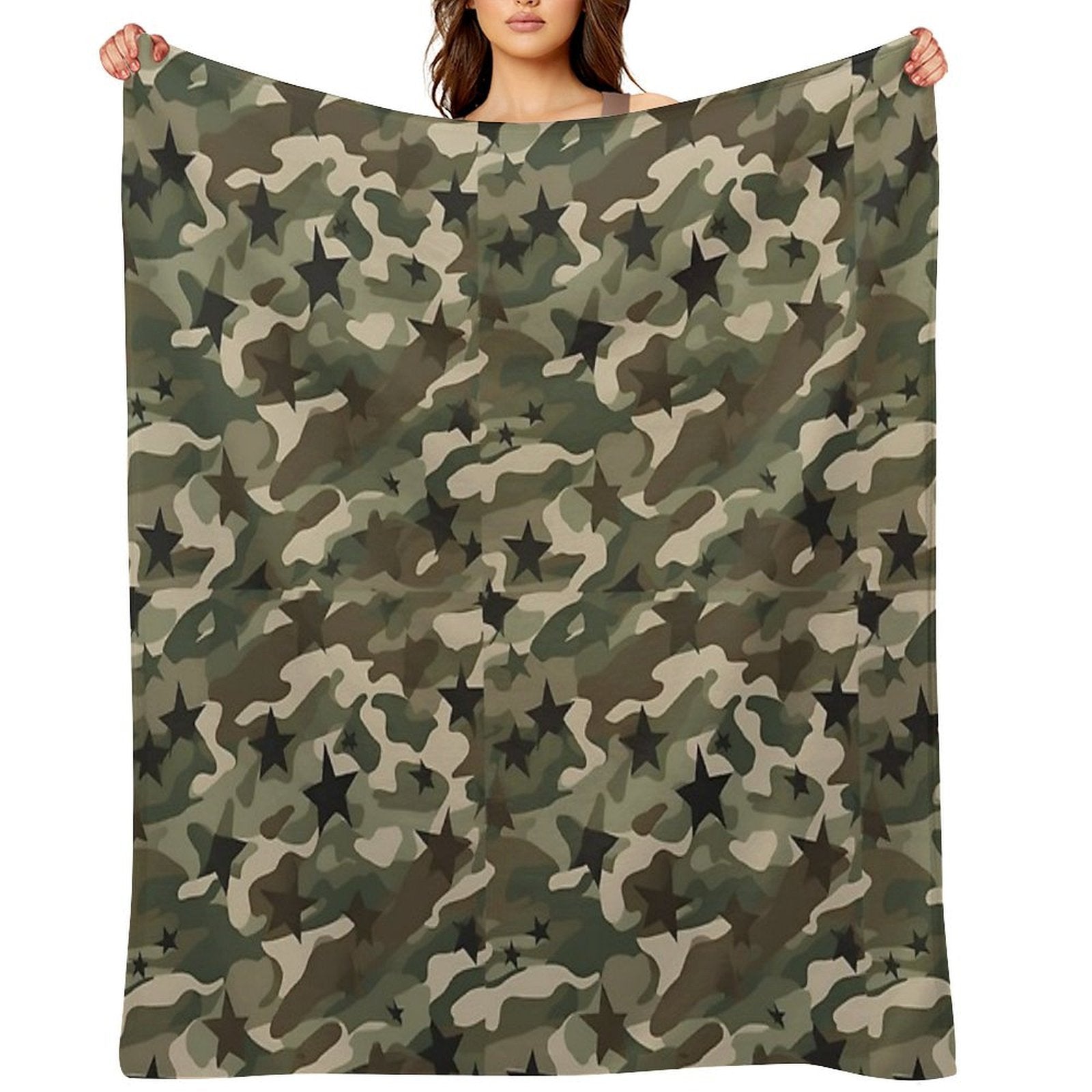 Camo Stars Blend Canvas 2 Multi-functional Throw Blanket