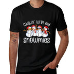 Snowman Christmas Chillin With My Snowmies Ugly Gift  Vintage-inspired T-Shirt