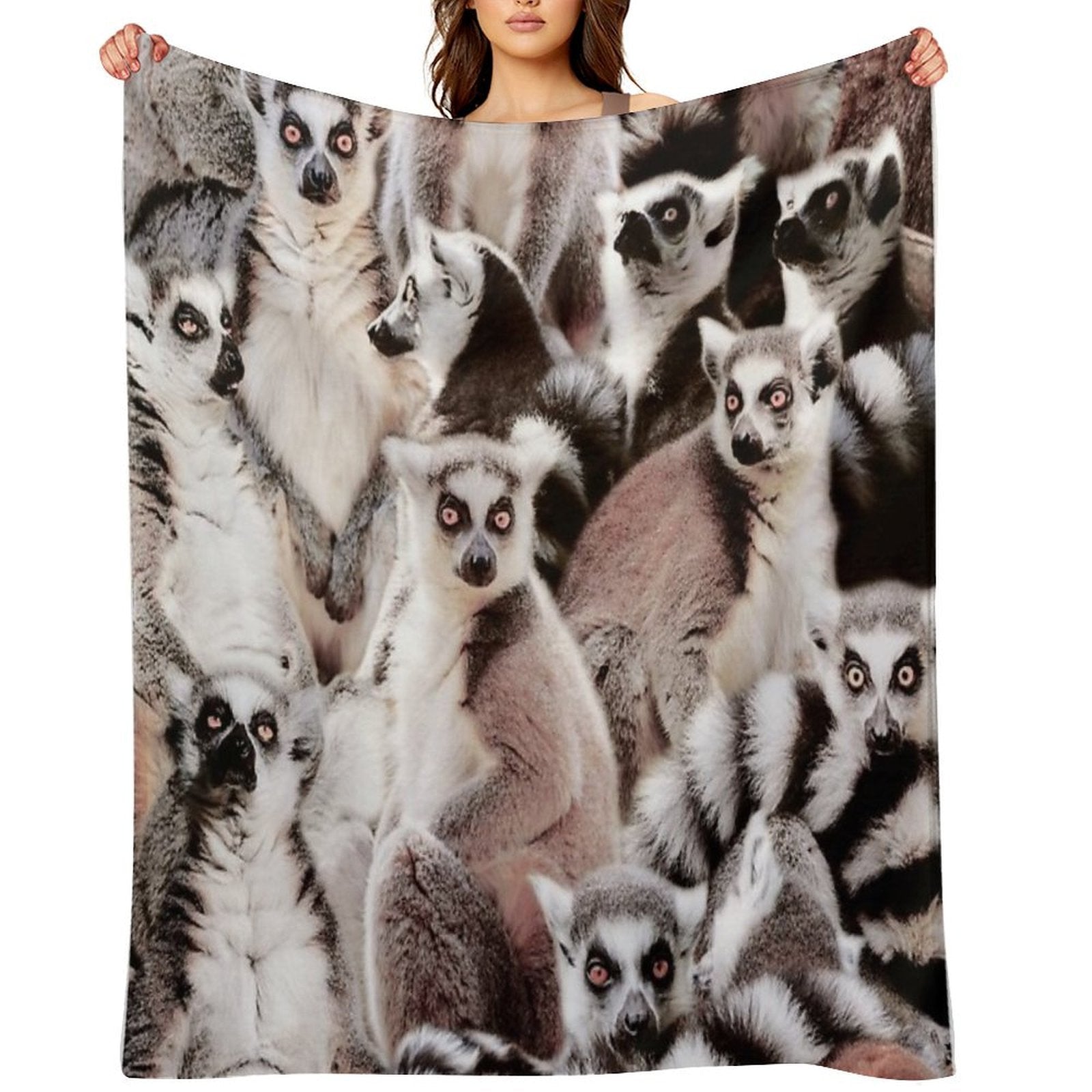 Lemurs Anti-pilling Throw Blanket