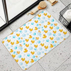 Bath-Time Duckies #1 (White BG)  Rapid-Drying Bath Mat