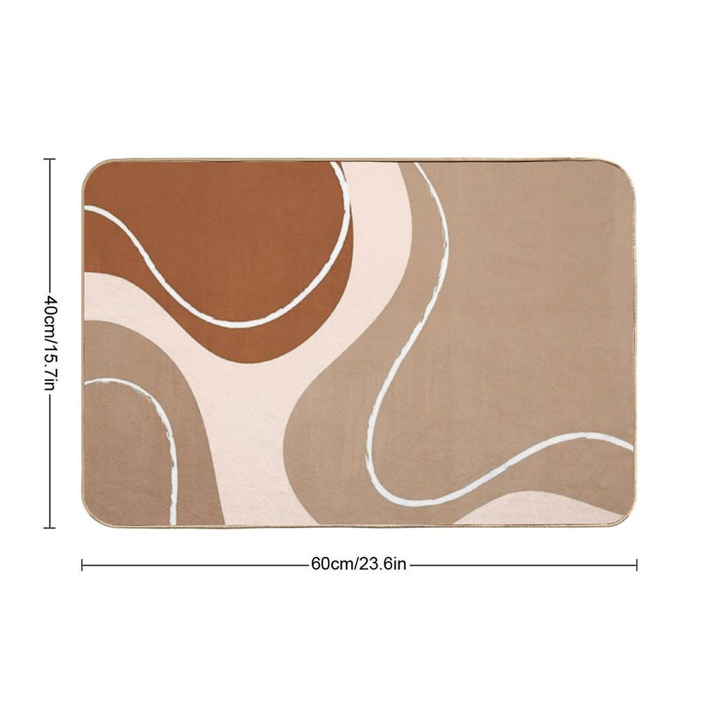 Abstract Minimalist  Rapid-Drying Bath Mat