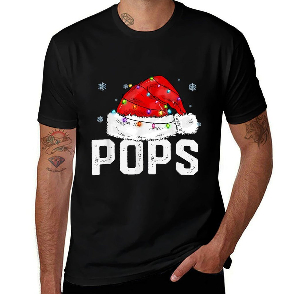 Pops Claus Funny Xmas Family Matching Grandpa Christmas  Lightweight T-Shirt