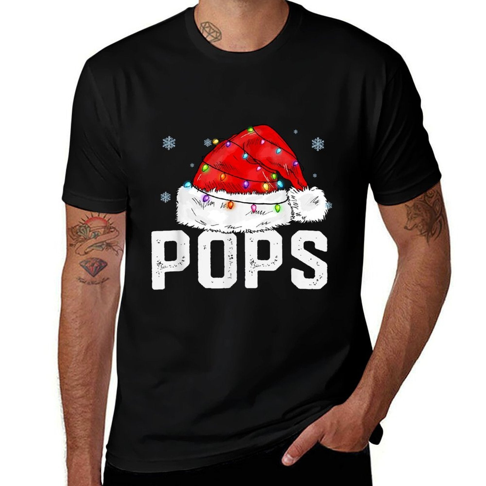 Pops Claus Funny Xmas Family Matching Grandpa Christmas  Lightweight T-Shirt