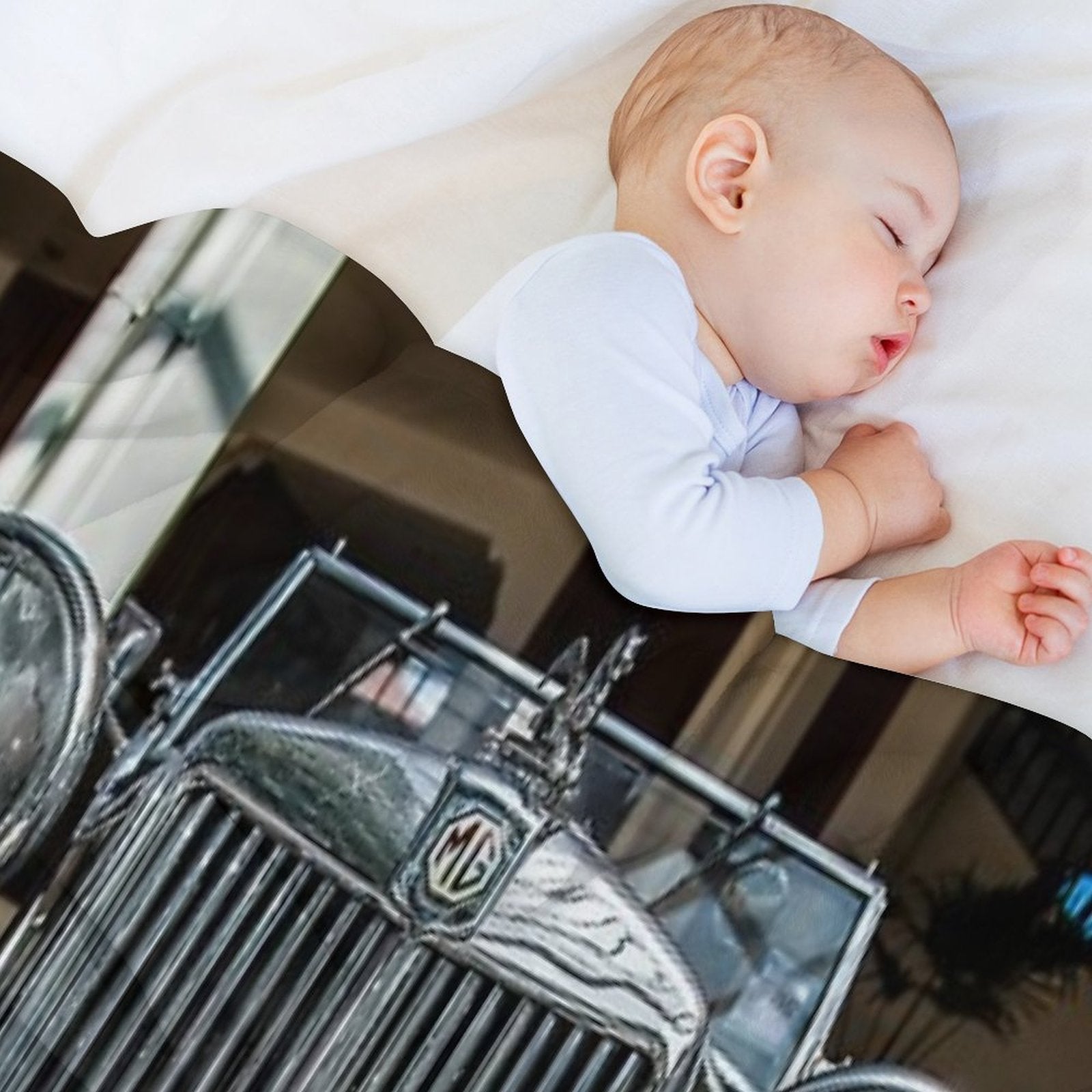 MG Vintage Car 1939 Shrink-resistant Throw Blanket