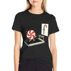 Funny Christmas Candy Cane Peppermint Candy Humor Jokes Kids  Relaxed-fit T-Shirt