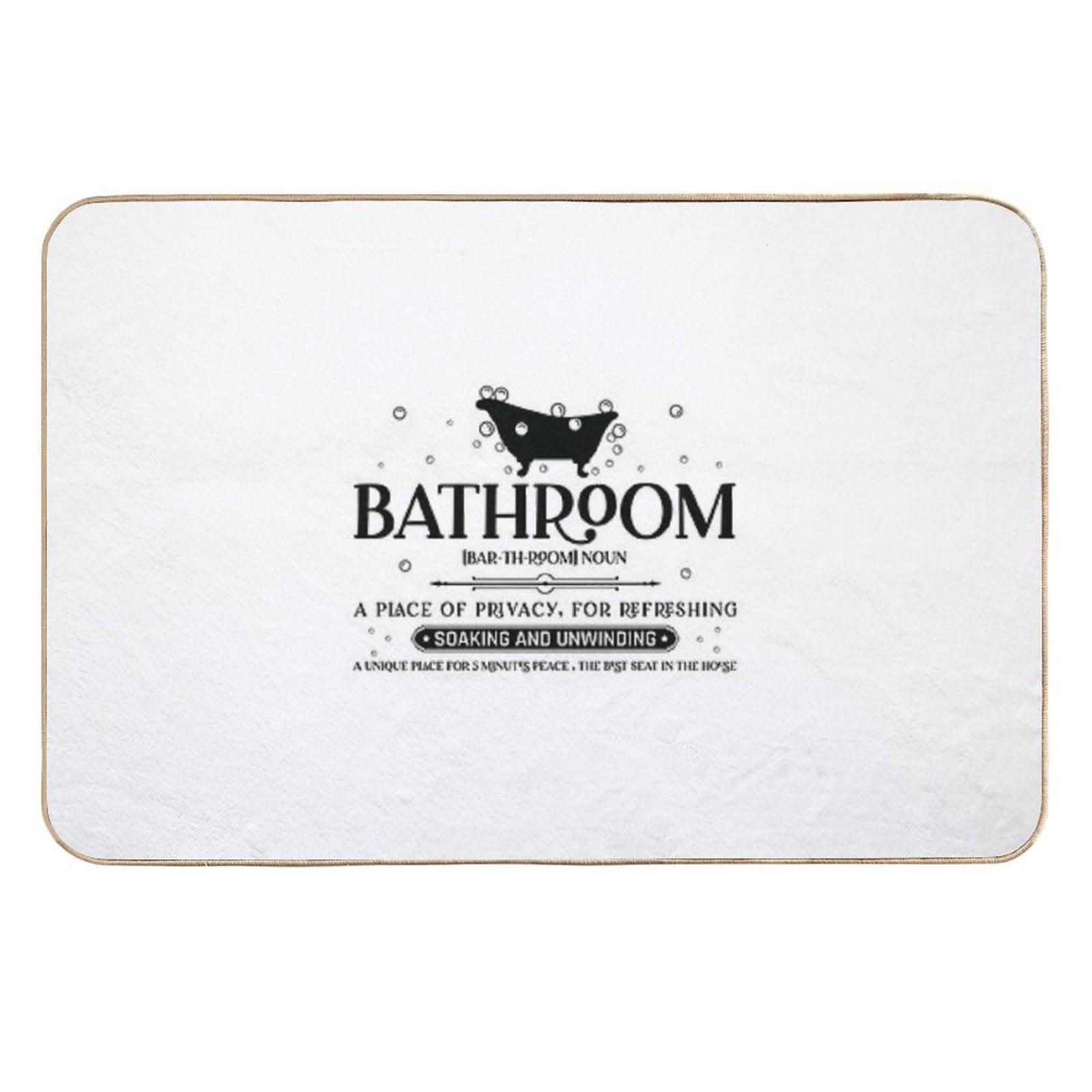Funny Bathroom Description  Slip-Resistant Bath Mat