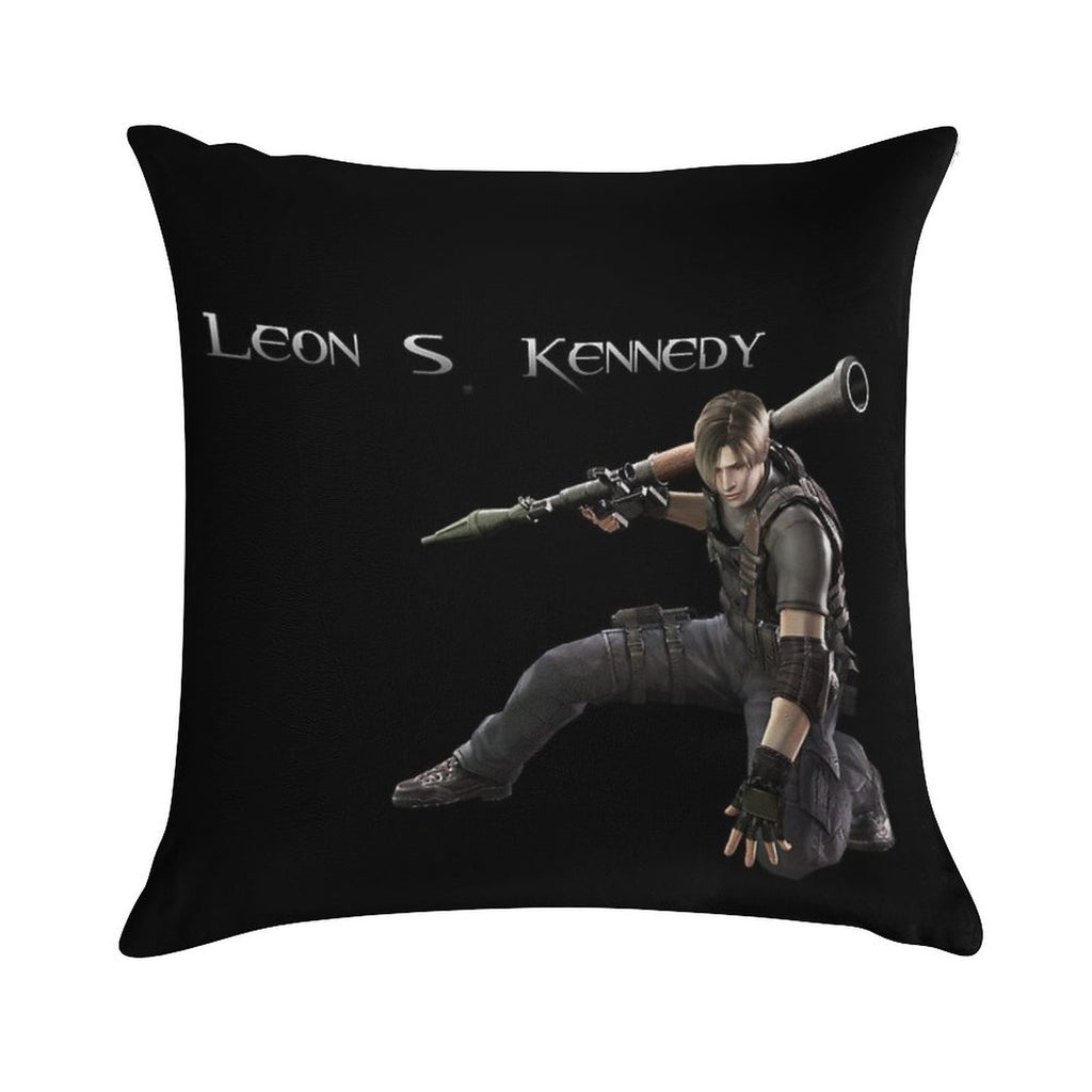 Resident Evil 4 Leon S Kennedy Soft Luxury Feel Throw Pillow