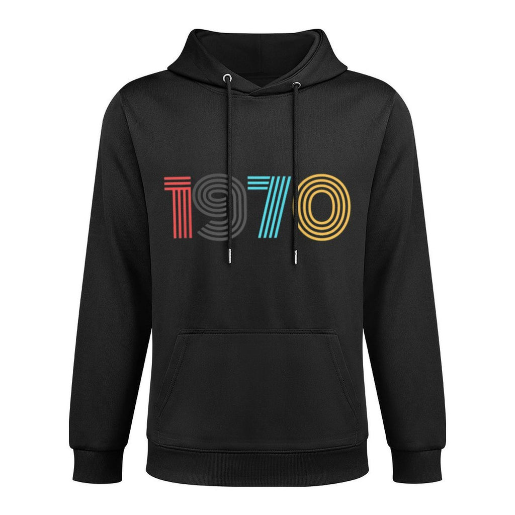 50th Birthday Retro 1970 for Her And Him Funny Saying Raglan Baseball Unisex Design Hoodie
