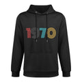50th Birthday Retro 1970 for Her And Him Funny Saying Raglan Baseball Unisex Design Hoodie