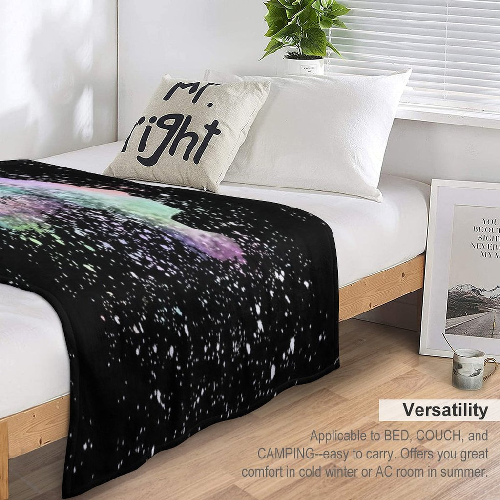 If You Love Me Rainbow Splatter Paint Versatility Throw Blanket