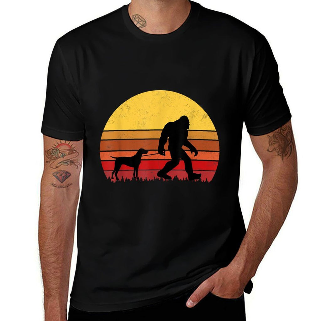 German Shorthaired Pointer Funny Retro Dog Design  Lightweight T-Shirt