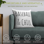 Baseball And Chill Soft Gift Ready Throw Pillow