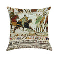 THE BAYEUX TAPESTRY ,BATTLE OF HASTINGS ,NORMAN KNIGHTS HORSEBACK Soft Home Decor Throw Pillow