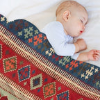 Antique Turkish Carpet Kilim Print Durable Throw Blanket