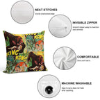 King Kong Vintage Film Soft Skin-Friendly Throw Pillow